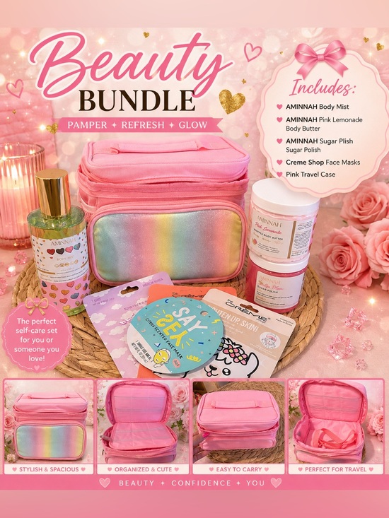 Other - Pink Rainbow Travel Beauty Bundle